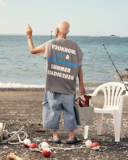 Hot & Unbothered Tank | Washed Grey