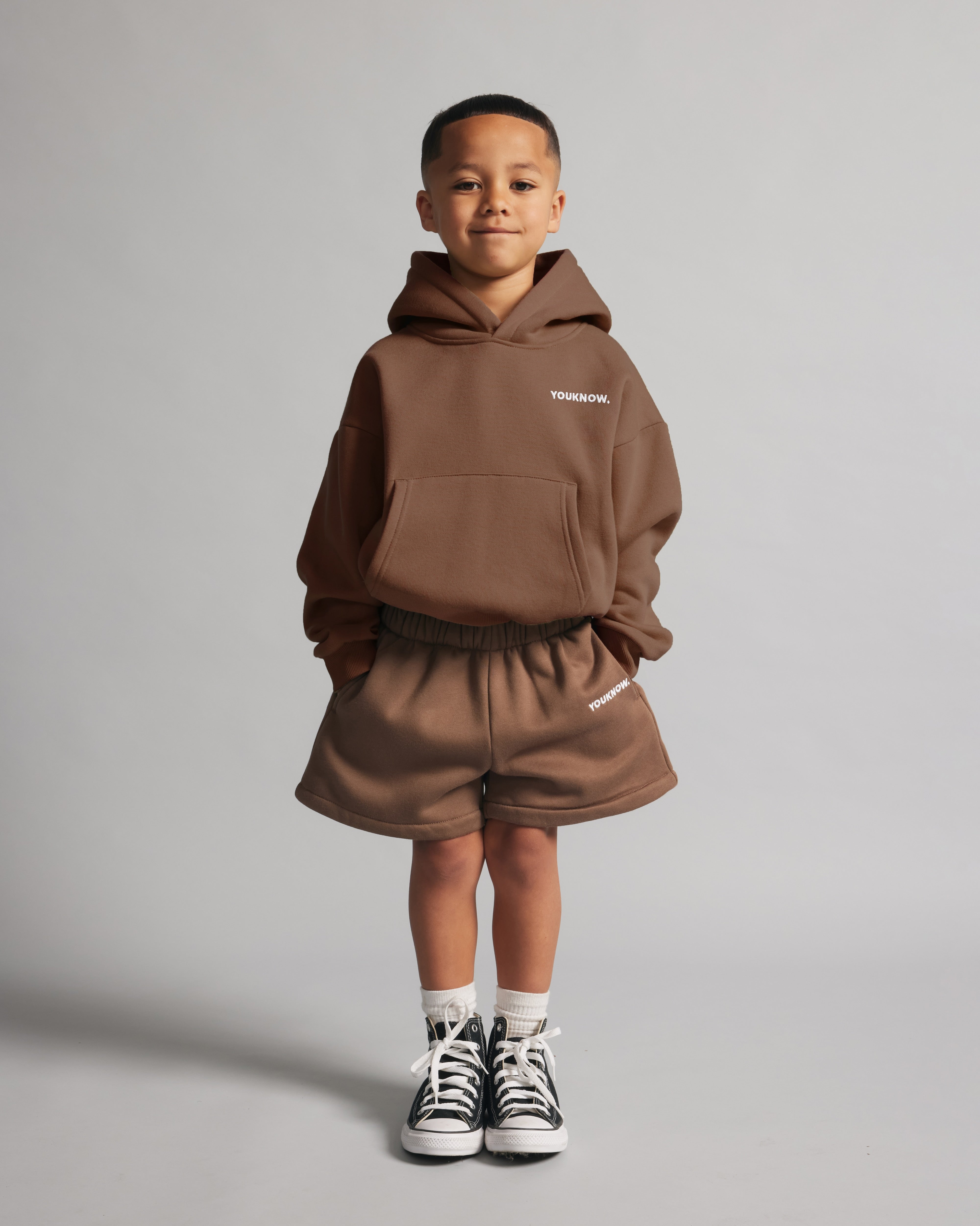 Kids Core Box Hoodie | Latte