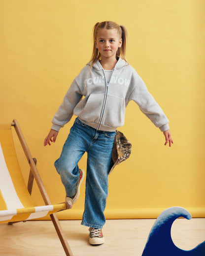 Kids Bones Zip Up | GREY MARLE