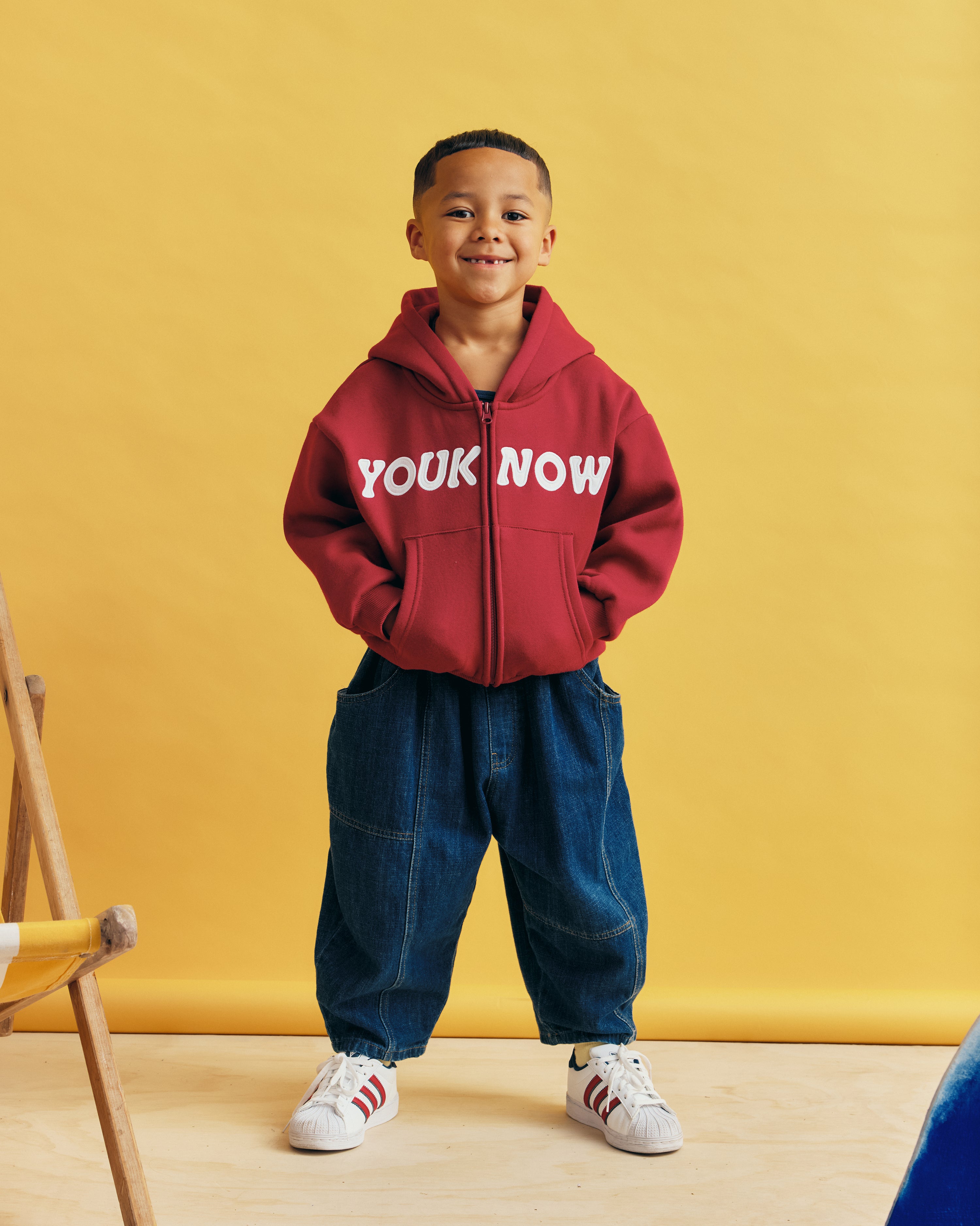 Kids Bones Zip Up | Brick