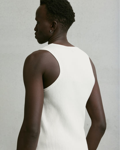 Nothing Knit Rib Tank | Cloud White