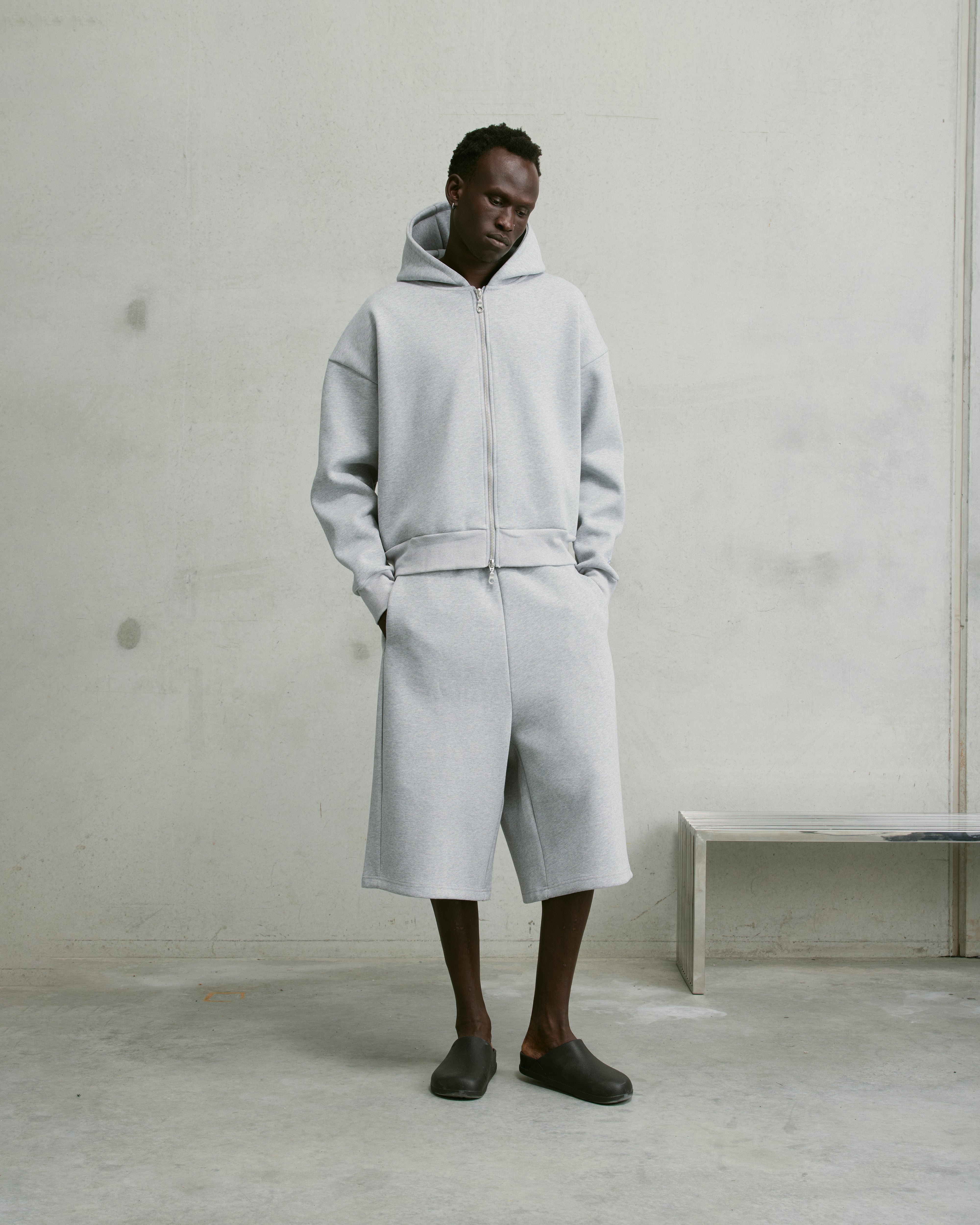 Nothing Zip Up Hoodie 2.0 | Asphalt Marle