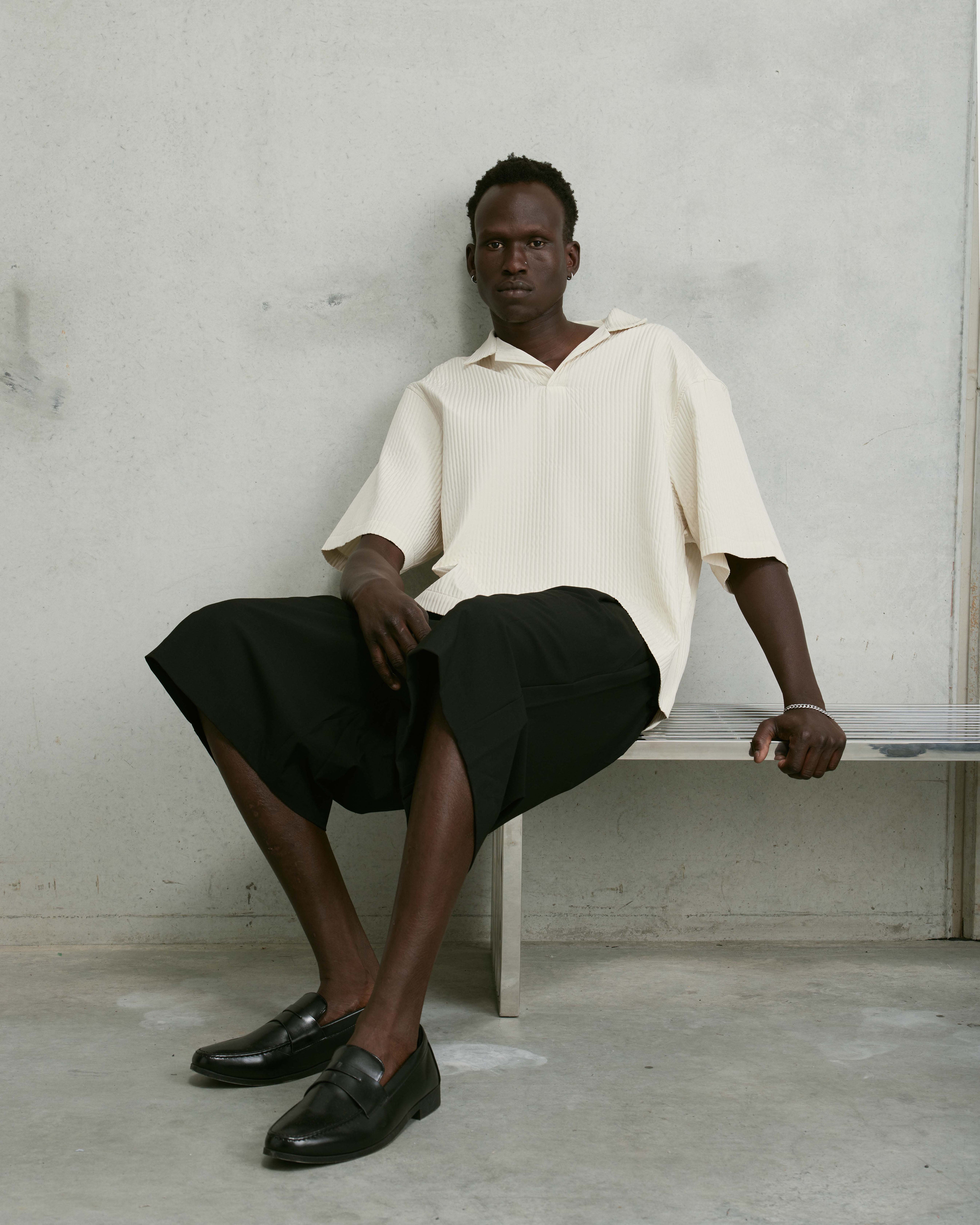 Nothing Boxy Pintuck Polo | Ecru