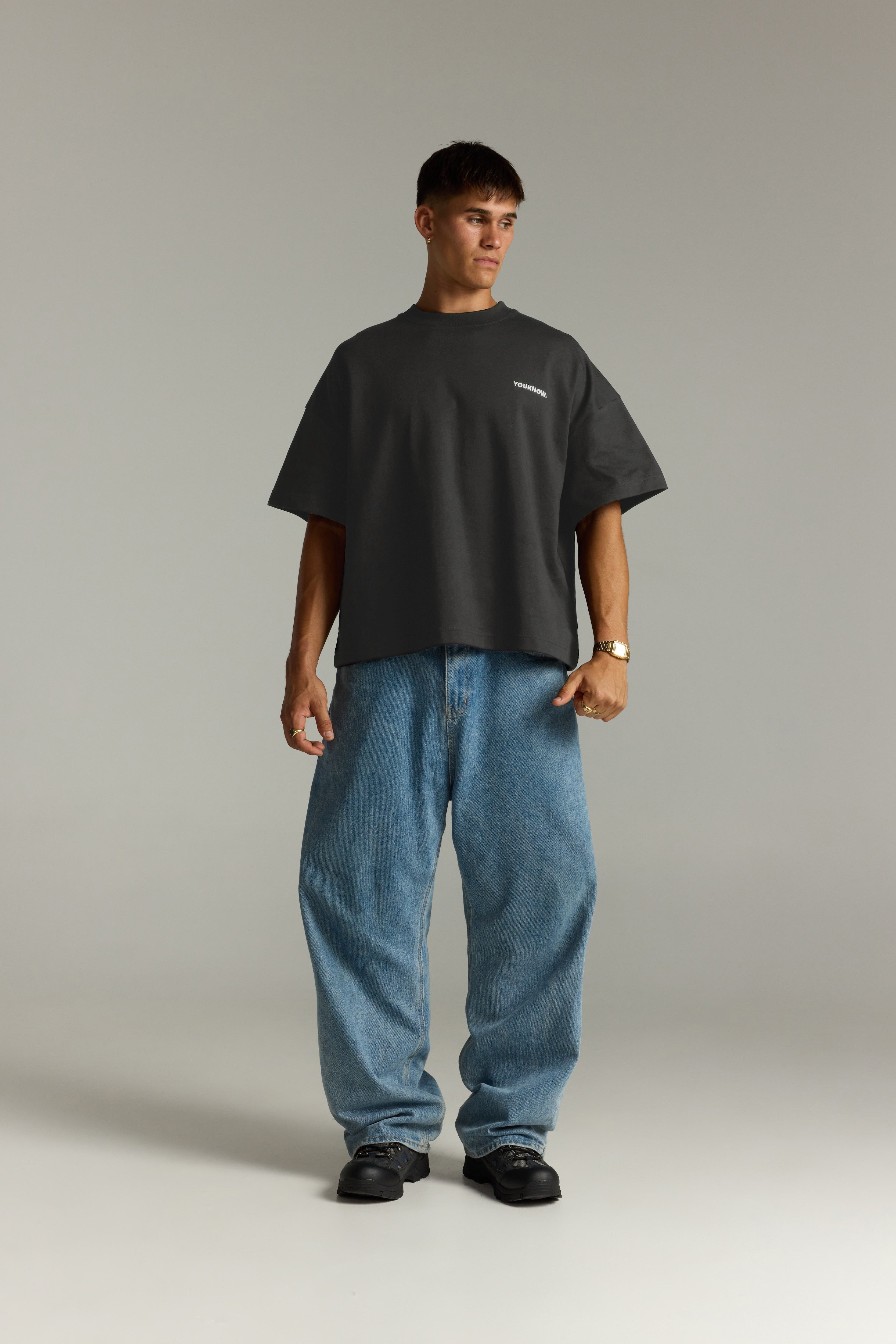 Core Box Tee | Charcoal