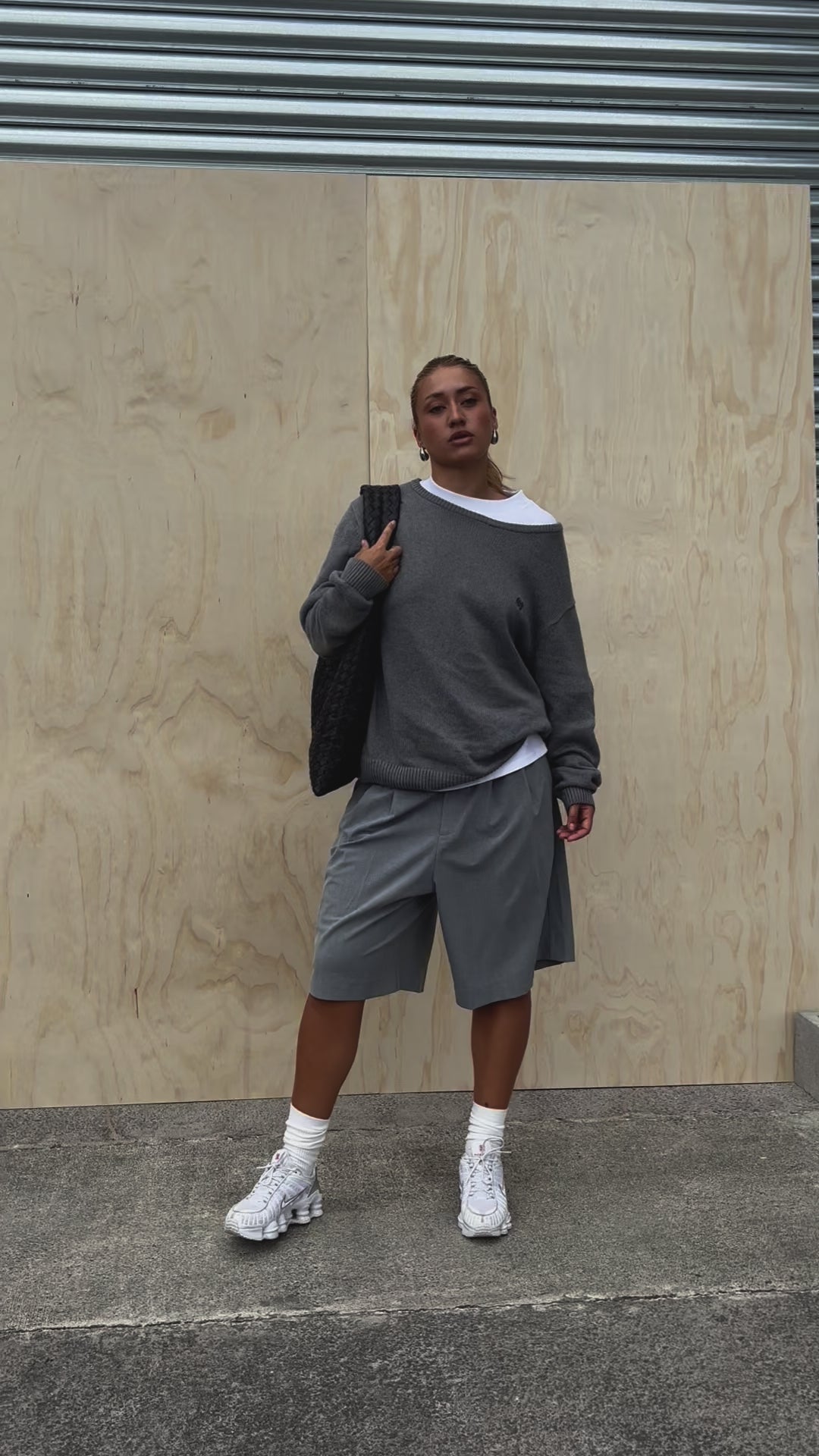 Nothing Pleated Shorts | Slate