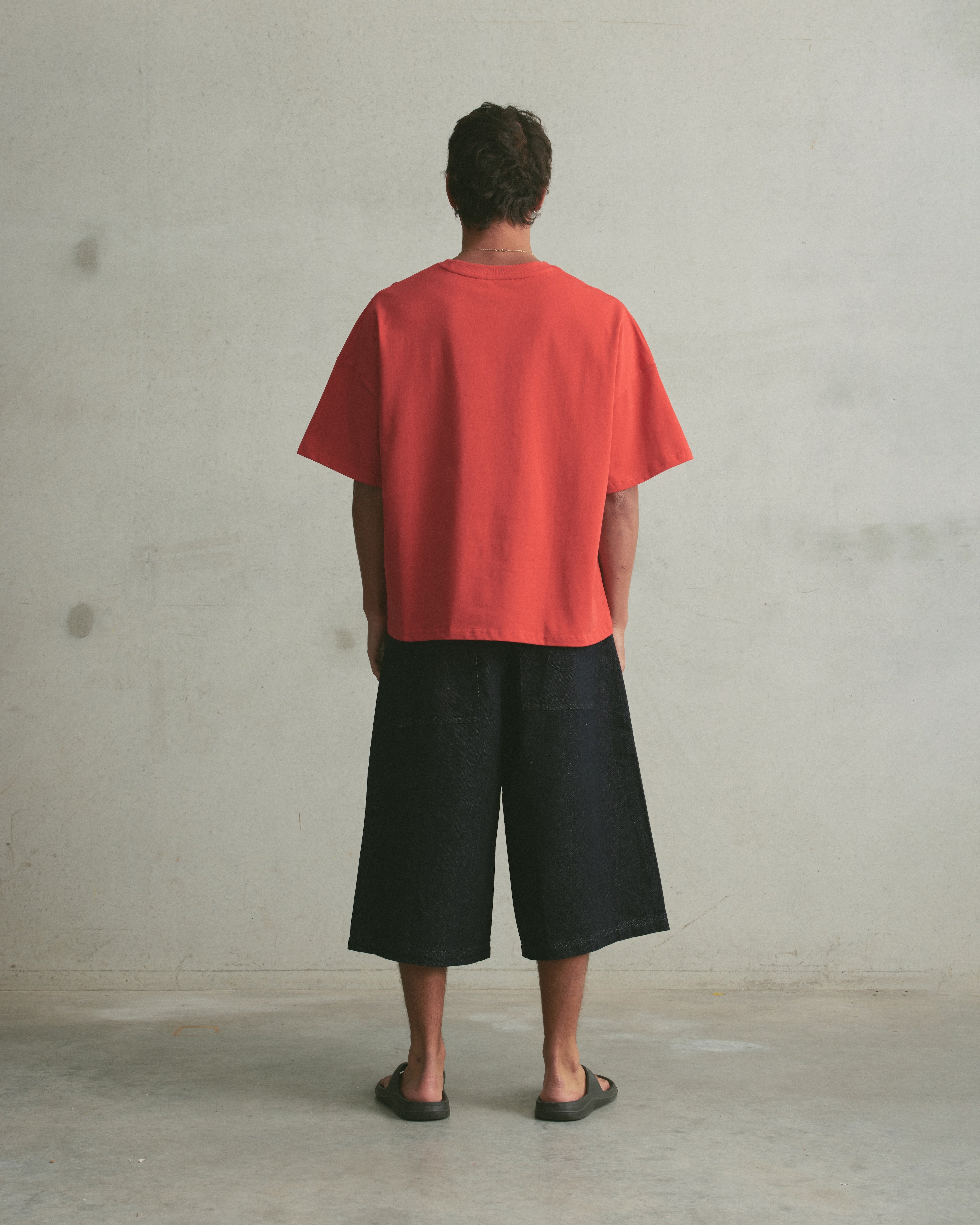 Puff Print Box Tee | Red